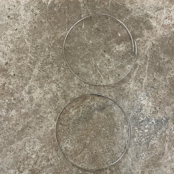 LANA Flat Magic 14K Hoop Earrings White Gold - Picture 7 of 10